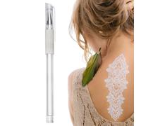 Marqueur de peau - Stylo blanc portable pour bras | Outil d'art corporel lavable pour dessiner sur la peau, cartographie de position, temporaire, peinture du visage et fournitures d'art corporel pour