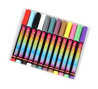 Marqueur de peinture acrylique, ensemble de stylos à peinture acrylique - Kit de marqueurs de peinture acrylique de 12 couleurs pour adultes | Artisanat Fabrication de marqueurs acryliques pour