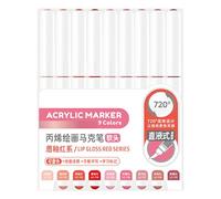 Marqueur de peinture acrylique liquide 9 couleurs pour dessin sur papier, pierre, pierre, toile, bois, verre, pointe pinceau, stylo de peinture acrylique liquide, stylos à dessin