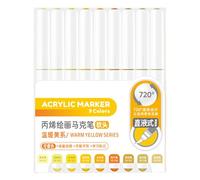 Marqueur de peinture acrylique liquide 9 couleurs pour journal, scrapbooking, peinture, école, artisanat, carnet d'écriture