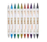 Marqueur De Peinture Permanente Étanche En Métal,4 À 8 Pièces,Blanc,Or,Argent,Brosse,Artisanat,Moule En Résine,Stylo,Fournitures De Peinture Artistique - Type 10 Color Brush