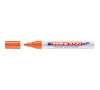 edding 8750 industry paint marker - orange - 10 stylos - pointe ronde 2-4 mm - marqueur pour peinture pour écrire sur des surfaces poussiéreuses et légèrement huileuses, pneus, métal, verre et bois