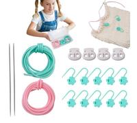 Marqueur de Point Tricoté pour Tricot en Silicone Kit Arrêt d'Aiguille Outil d'Artisanat Multifonctionnel pour Crochet, Scrapbooking, Vêtements, Artisanat (PVC, Acier Inoxydable, Nylon, PP)