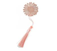Marqueur de progrès de lecture avec pampille végétale - Marque-page avec pompon exquis - Design classique en métal - Marqueur de page en forme de feuille - Cadeau pour enseignant et étudiant - Or rose