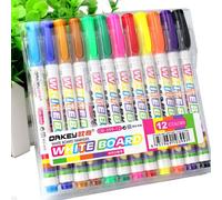 Marqueur De Tableau Blanc, 12 Couleurs, Non Toxique, Signe, Pointe Fine, Fourniture, M17f