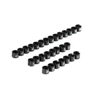 Marqueur de taille cintre 200 pièces marqueurs numéro en plastique séparateurs d'étiquette for boutique étiquette noire imprimée calibreurs blancs for l'organisation des supports vêtements(52)