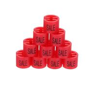 Marqueur de taille cintre 500 pièces, marqueurs vente en plastique, étiquette signe for magasin vêtements for l'organisation des supports(Red)
