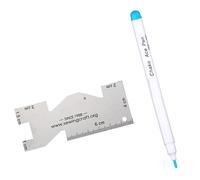 Marqueur de tissu avec règle de matelassage en métal pour couture, travaux d'aiguille, encre effaçable, stylo de marquage à l'eau, accessoires de couture