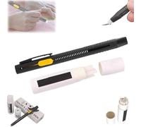 Marqueur de tissu effaçable à la chaleur pour couture - Stylo craie lavable et rechargeable, pointe fine pour matelassage, loisirs créatifs sur coton, tissus tricotés (2 stylos + 40 recharges) (1