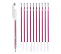 Marqueur de tissu - Stylo à coudre à encre disparaissante, outil de dessin de broderie effaçable à la chaleur avec cartouches de recharge, fonction de guide de marquage de précision, idéal pour le