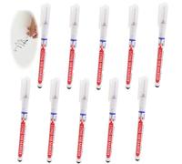 Marqueur de Trou Profond à tête Longue imperméable, lot de 10 marqueurs de perçage avec pointe extra fine 20 mm en acier trempé, séchage rapide, pour bois, métal, plastique-stylos traçage précis noirs