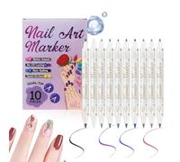 Marqueur de vernis à ongles, 10 couleurs, longue durée, séchage rapide, outil de beauté | Crayons à ongles | Pour filles, femmes, adolescentes, salon, maison, fête, vacances, été, printemps, Halloween