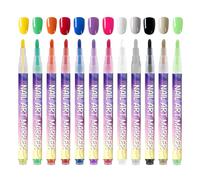 Marqueur De Vernis À Ongles 12 Couleurs Stylo Gel 3D Pour Art