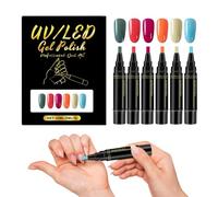 Marqueur de vernis à ongles | 6 couleurs Outils de peinture à séchage rapide - Stylos de vernis gel à séchage rapide - Pour bricolage, femmes, hommes, adolescents, débutants, salons de manucure et