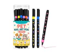 Marqueur d'ongles pour animaux de compagnie, 24 couleurs, paillettes, à bas