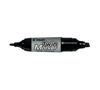 Pilot Begreen Twin Jumbo Lot de 10 Marqueur permanent double Pointe Noir écologique