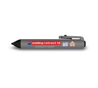 edding retract 12 Marqueur pour tableaux blancs - Noir - 10 stylos - Pointe ronde 1,5-3 mm - sans capuchon - pour une utilisation d'une main sur tableau blanc, magnétique, en liège, mémo et chevalet