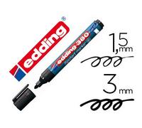 Marqueur edding permanent chevalet e380 pointe ogive tracé 1.5/3mm corps plastique spécial flipchart coloris noir