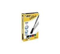 BIC Feutres effaçables à sec pour tableau blanc Velleda – Pointe conique large 2,3 mm – Étui carton 4