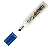 BIC 19934 Marqueur velleda 1781 pointe Biseautée 2 mm écriture 3-5 mm encre Cétone effaçables corps Métal capuchon ventilé