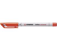 STABILO Marqueur effaçable OHPen – Pointe moyenne 0,7 mm – Rouge (1 marqueur)