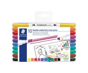 Marqueur effaçable Staedtler 3010 double pointe - Pochette de 10