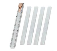 Marqueur en stéatite avec support en métal et 5 recharges - Crayon ardoise pour l'ingénierie, le soudage et le travail des métaux - Stylo talc blanc pour marquer sur l'acier, le béton et les surfaces