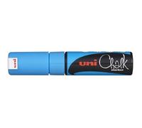 Marqueur fenêtre & craie UNI CHALK PWE-8K - UNI-BALL - 8 mm - Pointe biseautée - Bleu clair