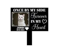 Marqueur funéraire en métal personnalisé pour Chien et Chat - Piquet de Jardin à l'extérieur, cimetière de condoléances - Cadeau de Souvenir pour la Perte d'animaux de Compagnie - Pierre tombale avec
