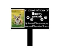 Marqueur funéraire en métal personnalisé pour chien et chat - Piquet de jardin à l'extérieur, cimetière de condoléances - Cadeaux de souvenir pour la perte d'animaux de compagnie - Pierre tombale avec