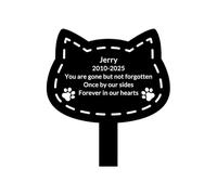 Marqueur funéraire en métal personnalisé pour Chien et Chat - Piquet de Jardin à l'extérieur, cimetière de condoléances - Cadeau de Souvenir pour la Perte d'un Animal Domestique - Pierre tombale avec