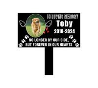 Marqueur funéraire en métal personnalisé pour Chien et Chat - Piquet de Jardin à l'extérieur, cimetière de condoléances - Cadeau de Souvenir pour la Perte d'animaux de Compagnie - Pierre tombale avec
