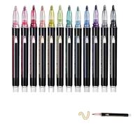 Marqueur Illuminateupon for surligner, nouveaux stylos magiques Objectivew, stylos à double ligne à séchage rapide for graffitis métalliques, for dessiner et gribouiller(12pcs)