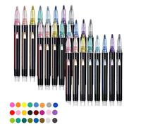 Marqueur Illuminateupon for surligner, nouveaux stylos magiques Objectivew, stylos à double ligne à séchage rapide for graffitis métalliques, for dessiner et gribouiller(24pcs)
