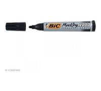 BIC Marqueur permanent – Pointe ogive – Indélébile – Encre à base d'alcool – Noir