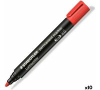 Marqueur indélébile Staedtler Lumocolor 352-2 rouge (10 pièces)