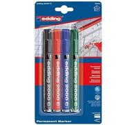 Edding Marqueur indélébile - Pack de 4 assortis