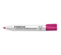 Staedtler Marqueur pour tableau blanc Lumocolor 351 - Pointe ronde 2 mm - Capuchon avec clip - Rose