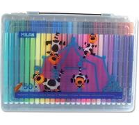 Marqueur Milan à pointe conique, couleurs assorties, en étui de 50 pièces