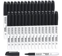 Marqueur Noir Indélébile, Lot De 30 Marqueur Permanent, Feutre Noir Pointe Fine, Feutre Indelebile Sur Plastique, Bois, Pierre, Métal, Verre Pour Marquage
