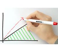 Marqueur non-permanent Kores "K MARKER W1" étui de 10 pièces