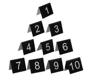 Marqueur Numérique Triangulaire 10 Pièces en Acrylique | Stable sur Surface Plane, Usage t Scène Criminelle, Design Pratique pour Organisateurs D’événements