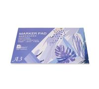 Marqueur pad sketchbook art papier 30 feuilles 80gsm texturé peinture absorbante Supplies de dessin pour les artistes débutants (A3)