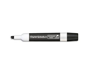 Marqueur paper mate effacable tableau blanc pointe biseautee coloris noir
