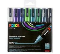 Uni-ball, Feutre, Crayon feutre PC-5M Set de 8 crayons froids