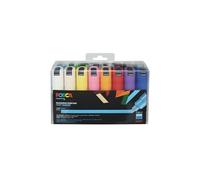 POSCA Marqueurs PC8K – Set de 16 – Pointe large biseautée indélébile – Multicolore
