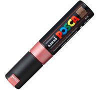 Posca Marqueur PC-8K Pointe large biseautée 8 mm Peinture à l'eau Rose métal