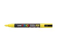 Marqueur peinture à pointe fine - POSCA - Jaune - Pointe conique fine 0,9-1,3 mm - Peinture à base d’eau - Tout support