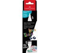 Marqueur - Peinture acrylique - Blanc - Multi-supports - Double pointes - Faber-castell - Black Edition - Shake & Paint