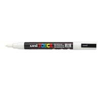 Marqueur peinture blanc - POSCA - Pointe conique fine 0 9-1 3 mm - Peinture à base d’eau - Tout support